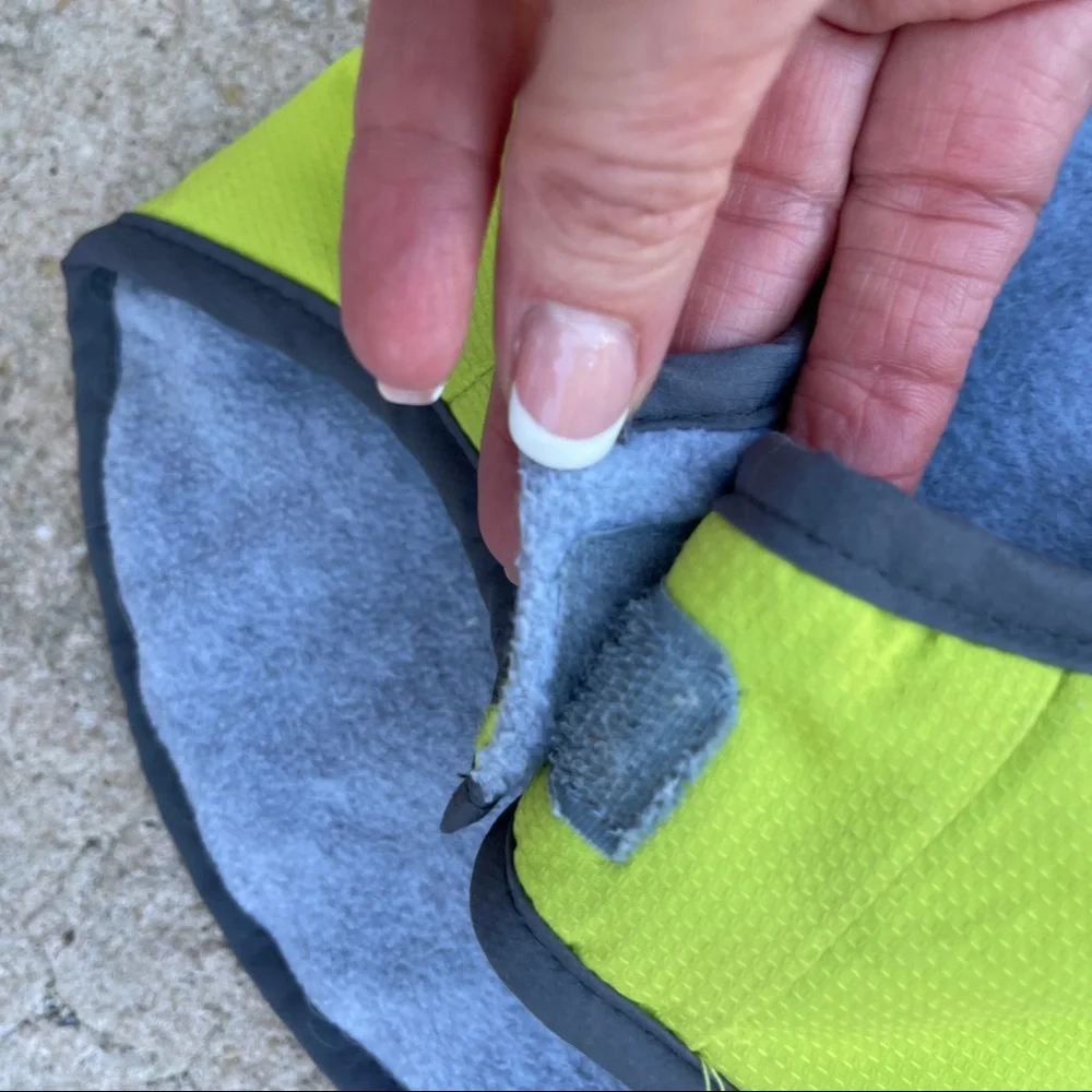 Dog Jacket Vest by FRIENDS FOREVER neon yellow grey Coat size XS fleece inside
